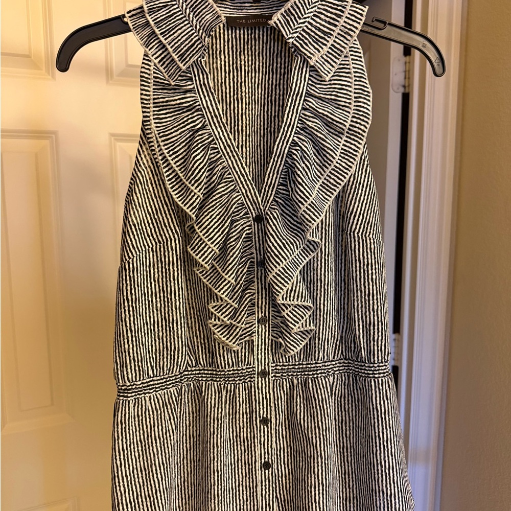 The Limited Black and White Striped Dress